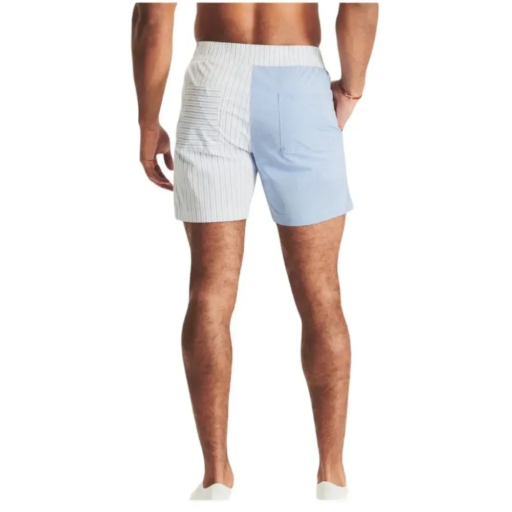 Ser.O.Ya Mens Size Small NEW Ziggy Swim Trunk Shorts in Blue Stripe Combo NWT